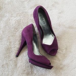 New Guess Plum Heels